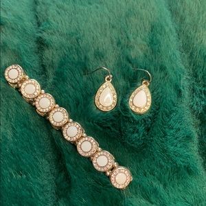 Matching earrings and bracelet